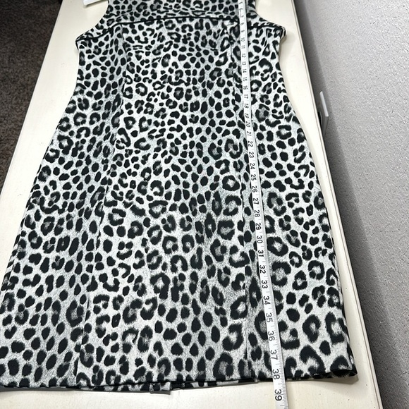 Michael Kors Leopard Print Sheath Dress Size Large - Picture 8 of 8